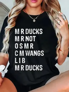 100% Cotton Unisex M R ducks M R not O S M R C M wings duck lover funny duck T-Shirt