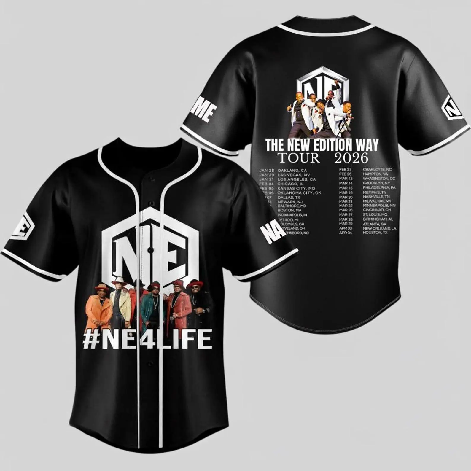 New Edition Baseball Shirt, New Edition NE Shirt, The New Edition Way Tour 2026 Shirt,Women's T-shirt, Gift For Boyfriend Gifts, Girl Friend