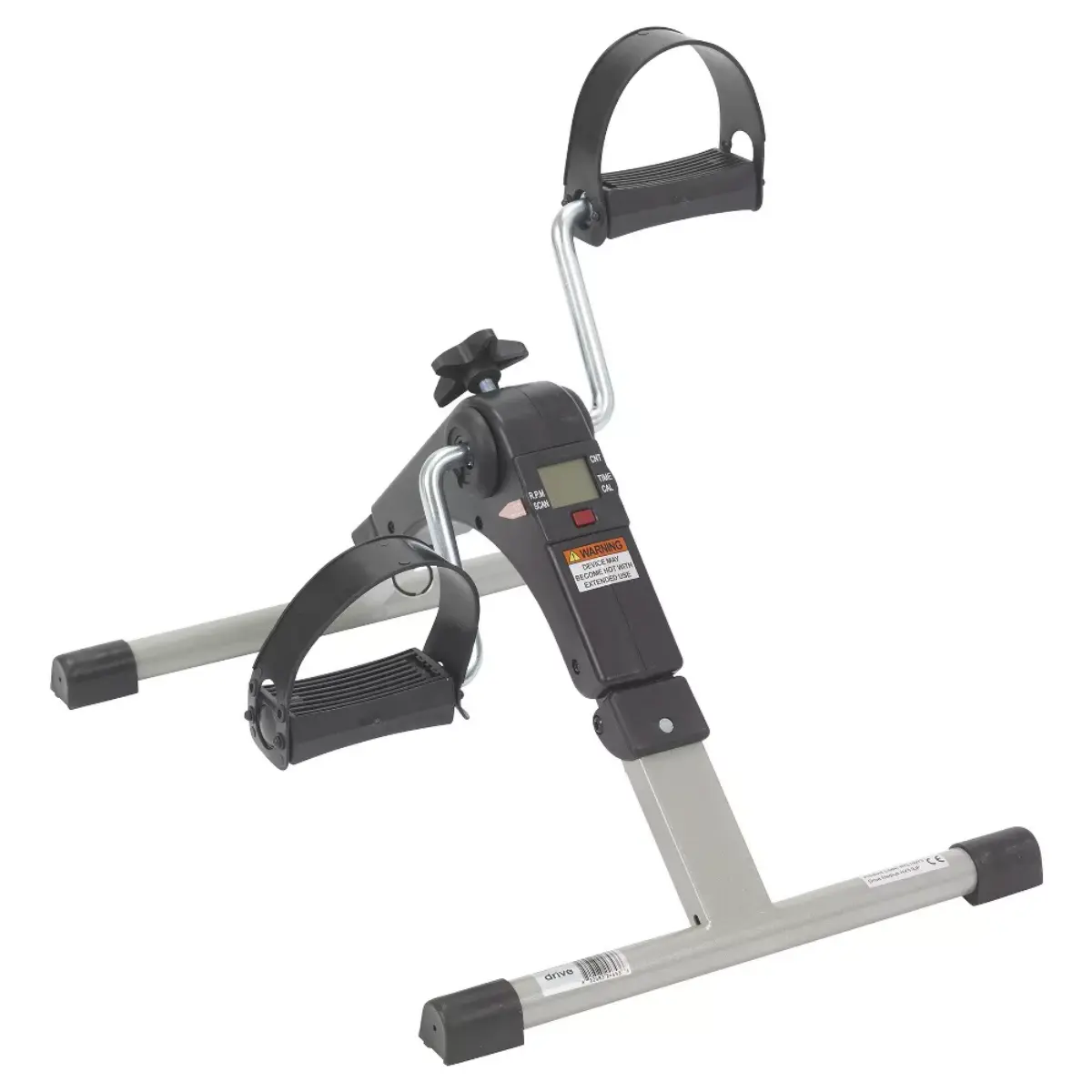 Folding Exercise Peddler with Electronic Display, Black Exercise Bikes
