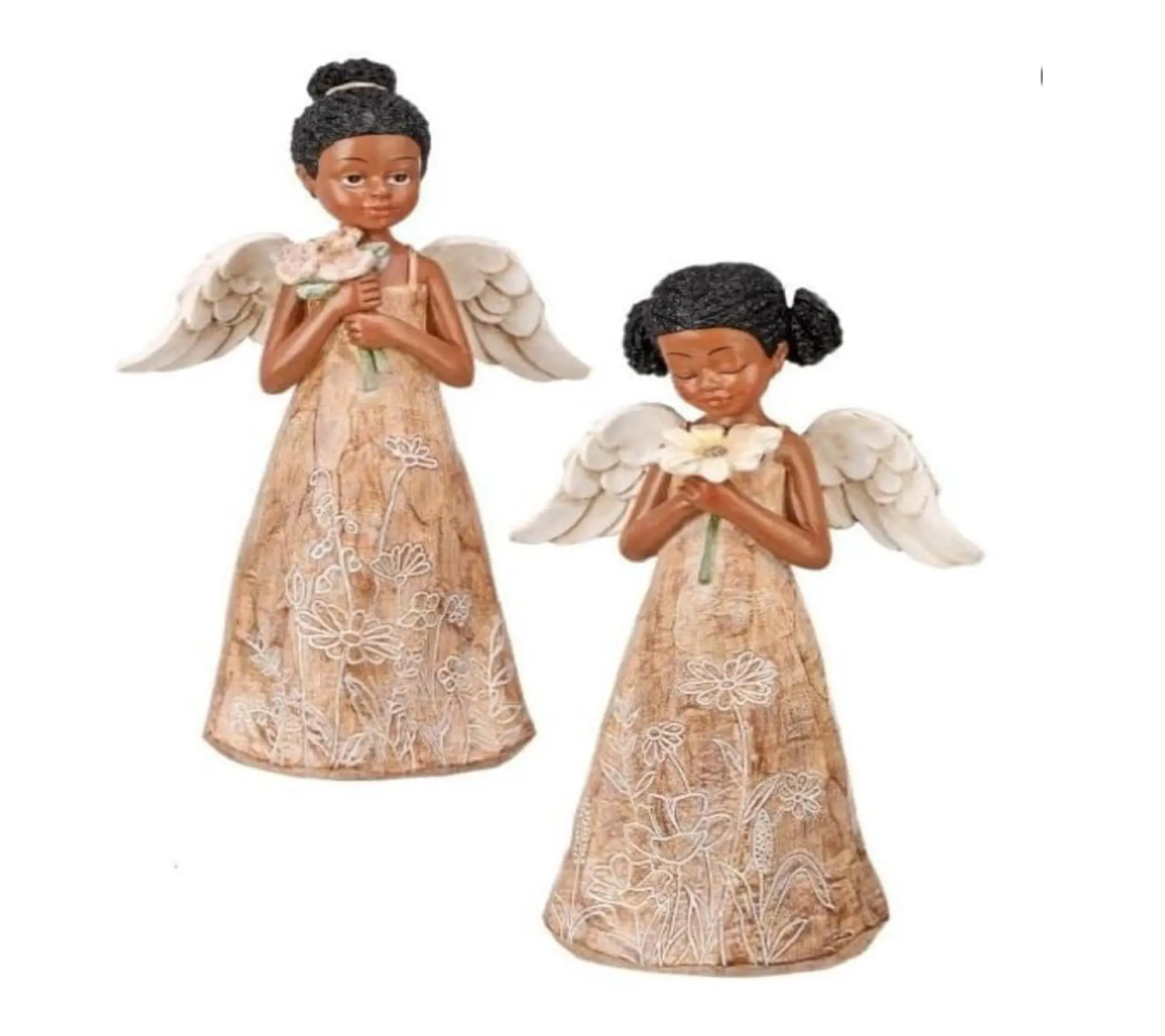 RC Home Decor 8.5" African American Angel Tabletop Decor