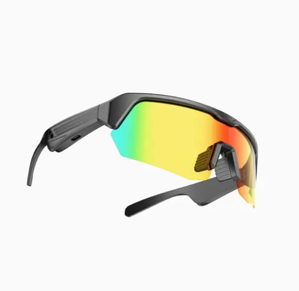 Wireless Wearable Electronic Smart Glasses - Modern Bluetooth Sports Sunglasses with Dual Channel Stereo Sound, USB Music Player, Anti-Fog, Anti-Wind, UV Protection for Outdoor Cycling
