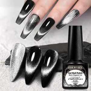 7ML Cat Eye Gel Nail Polish, Magnet Nail Polish, 1 Count Sparkling Glitter Gel Nail Polish, Semi Permanent Gel Varnish for Nails Feet & Hands