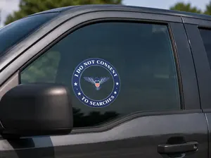I Do Not Consent to Searches Transparent Sticker