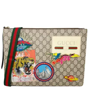 Pre-owned GUCCI GG Canvas Messenger Bags Original Courrier Web Messenger Bag Beige 474083