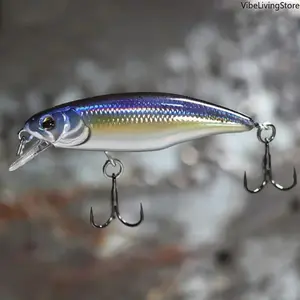 52mm 4.5g Sinking Minnow Hard Fishing Lure Lifelike Wobbler Jerkbait for Bass Pike Freshwater Fishing