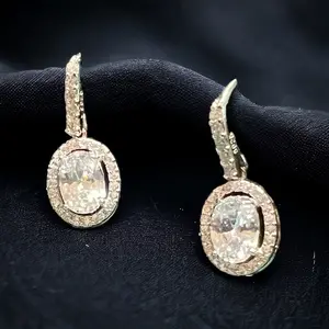 Dazzling Brilliance: S925 Sterling Silver Teardrop Stud Earrings