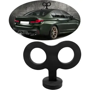Car Wind Up Key Sticker, 3D Cute Clockwork Wind Up Key for Car Back and Roof Decoration, Creative Auto Body DIY Ornament, Universal Vehicle Exterior Decorative Accessories (Black)
