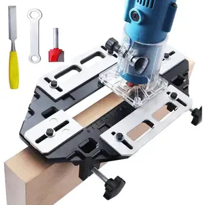 Aluminum Alloy Door Hinge Jig ,Door Hinge Hole Woodworking Hole Opener Slotting Locator ,Hinges for Wood Cabinet Kitchen Door Lock Installation