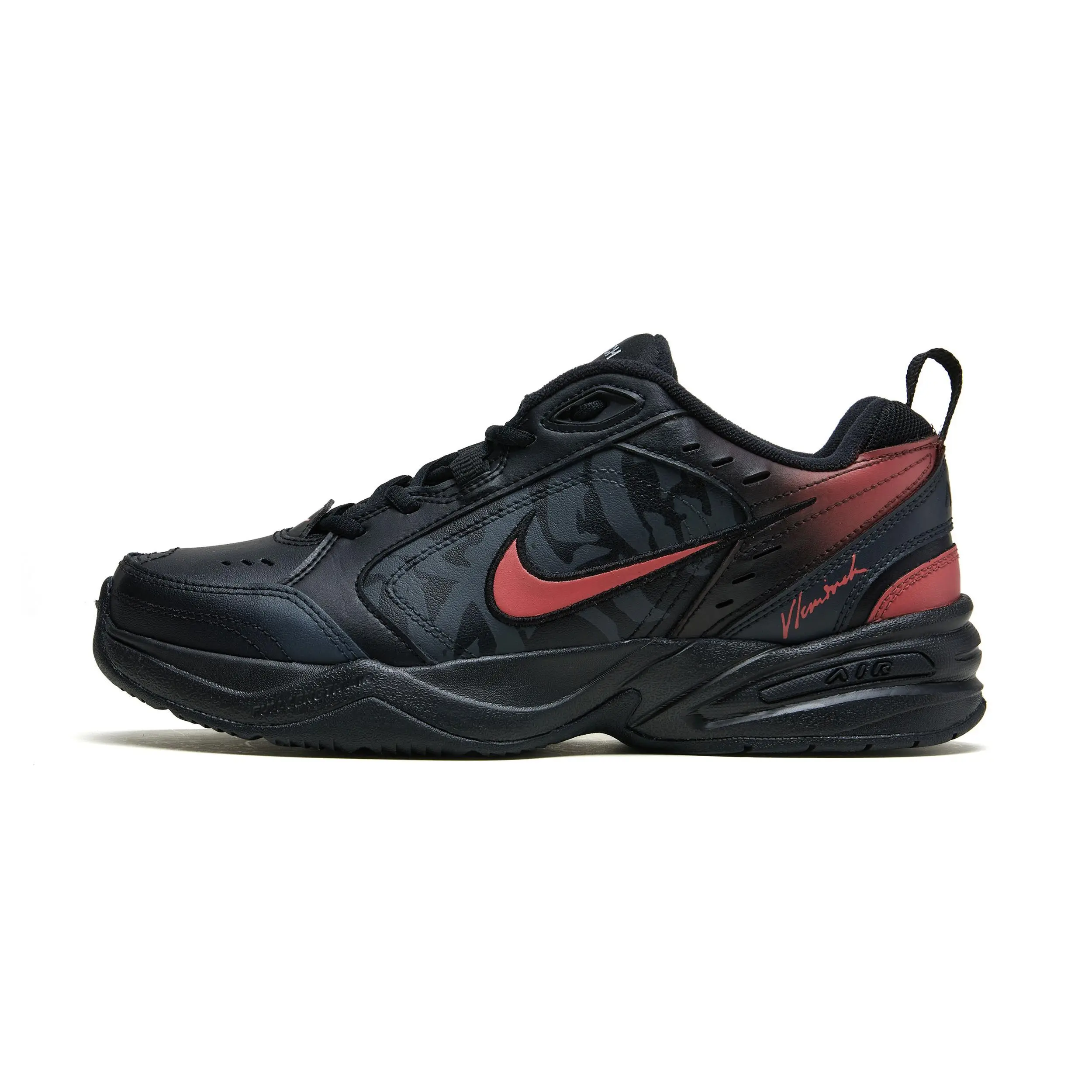 Nike Air Monarch 4 Retro Classic Low-Top Dad Shoes in Black and Red for Men and Women Trending Shoes, House White Official Shoes to Get / Maison Mihara Sneaker Athletic