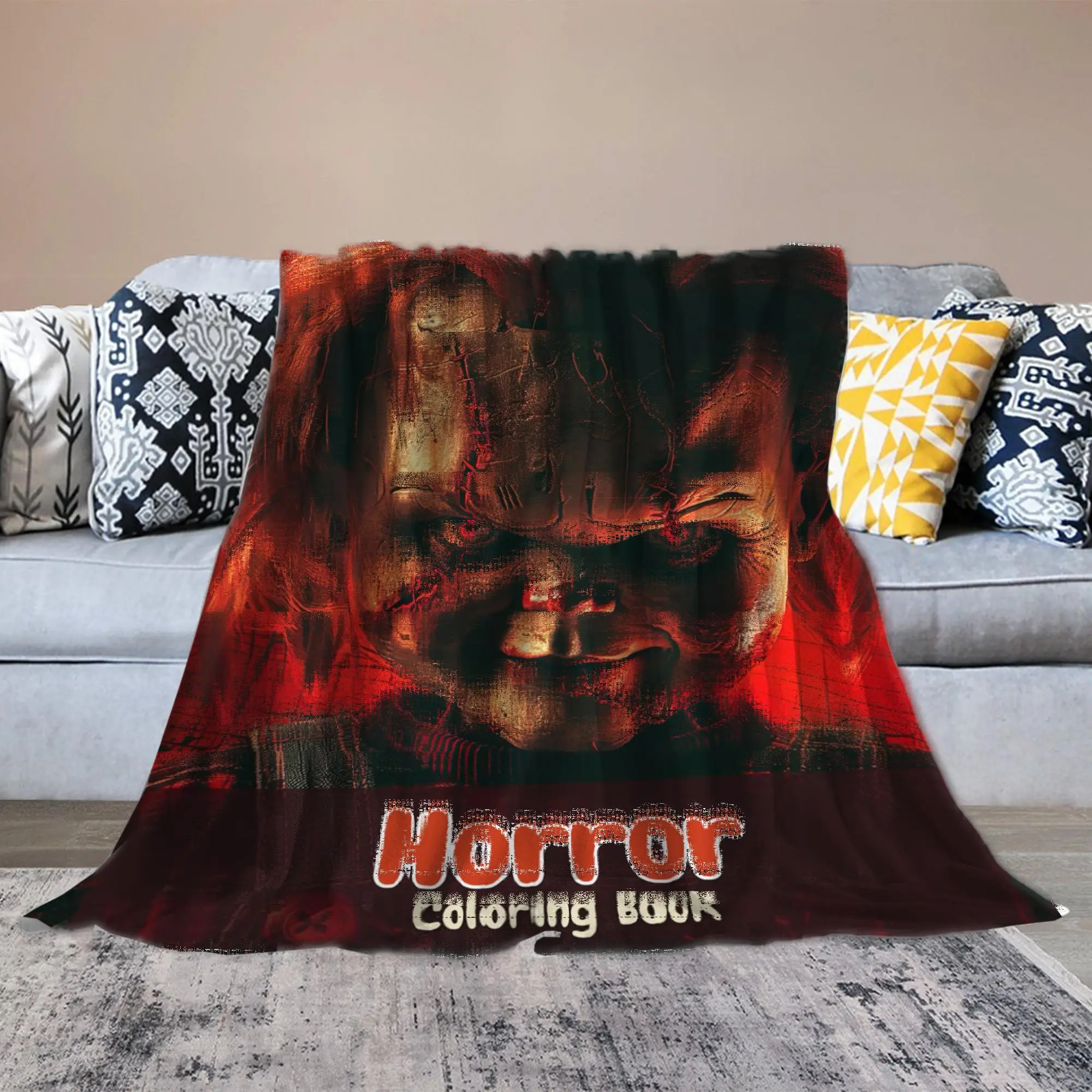Chucky Ultra Soft Flannel Fleece Blanket | Cozy Lightweight Throw Blanket for Couch, Sofa, Bed & Travel a-211