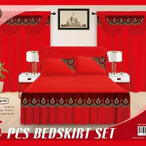 5-Piece Bedskirt,Universal Fit Bedding Linen for Beds