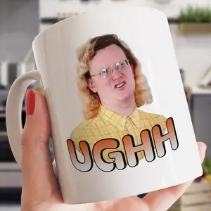 ugh james from love on the spectrum mug