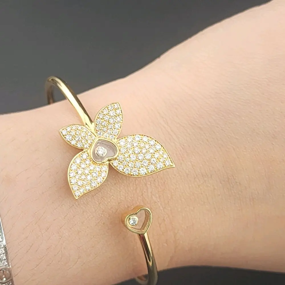Bangle de mariposa de diamantes oro 18k