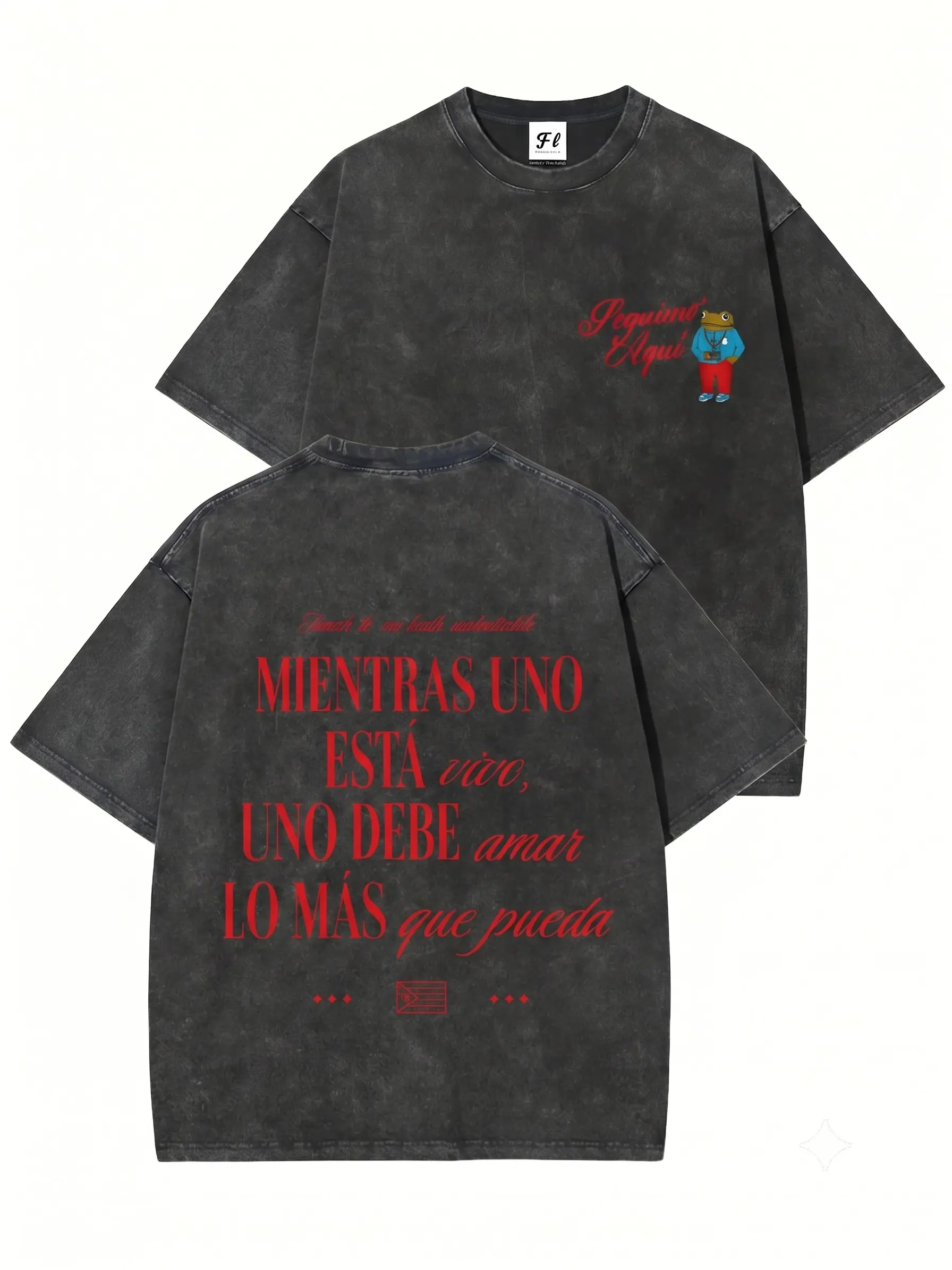 Menswear Cotton Men's Short-Sleeve Seguimo Aqui Sapo Concho T-Shirt - Reggaeton, Perreo Babe, Puerto Rican, DTMF Inspired, Debi Tirar Mas Fotos Blue Top