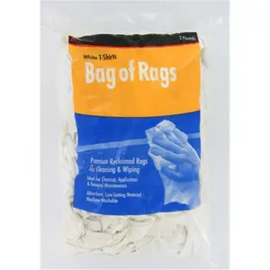 Buffalo Industries White T-Shirts Cloth Rags 60317