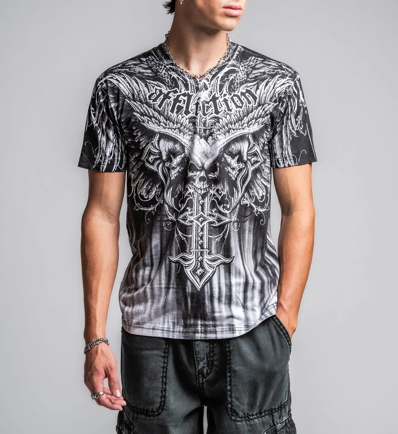 Affliction Men's T-shirt Death Eyes Affliction Men's T-shirt Death Eyes