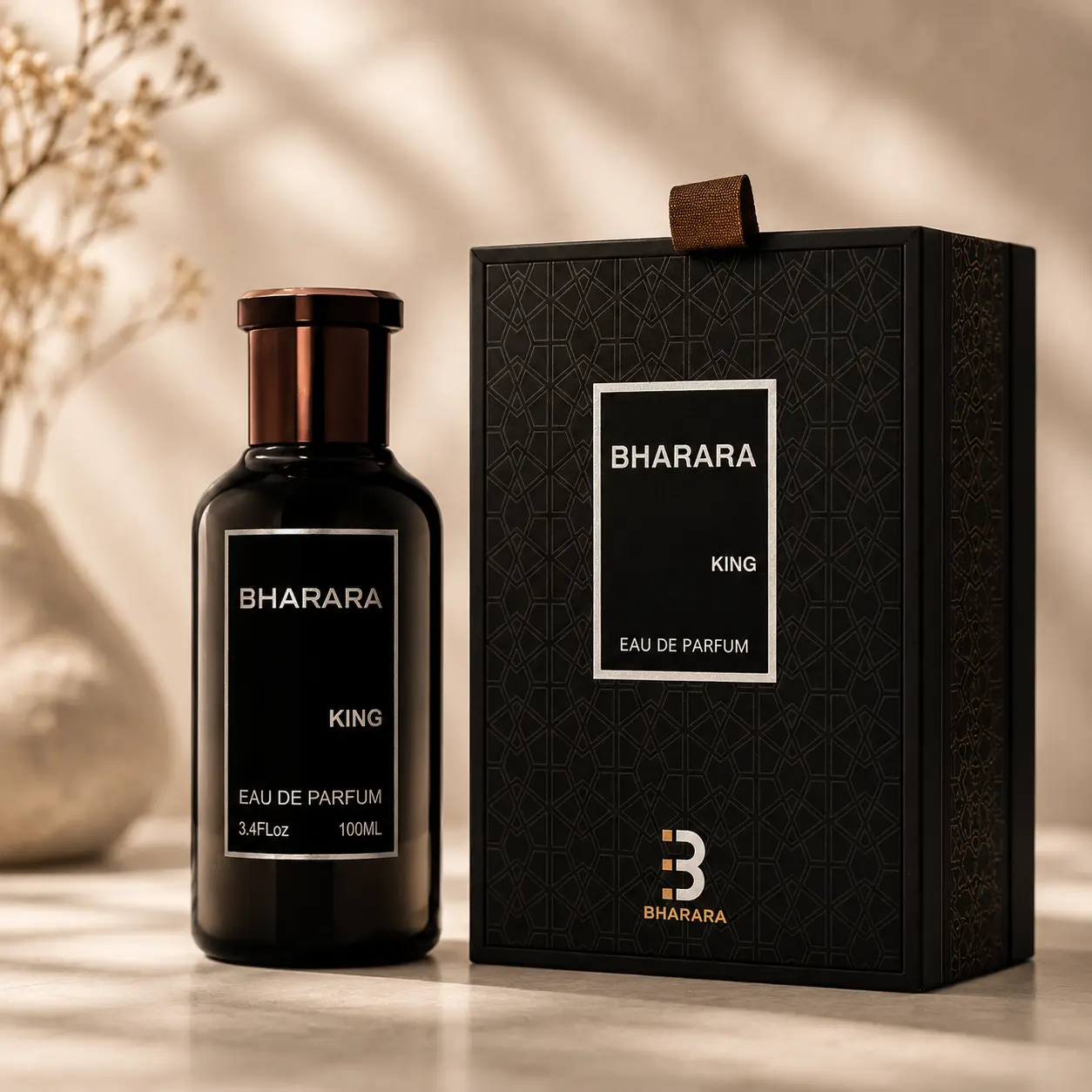 Bharara King Eau De Parfum for Men 100ml Long Lasting Woody Amber Luxury Fragrance