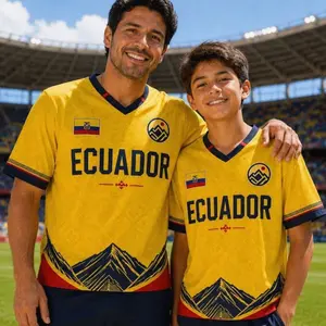 Custom Ecuador Soccer Jersey, Personalized Name Number Football Shirt Youth Adult Fan Apparel Gift For Him Her Match Day Wear CD7 MY4