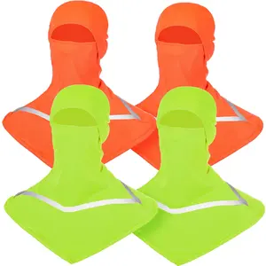 4 Balaclava Sun Men Face Mask Uv Protection With Reflective Strip For Construction Work Neck Covers Summer