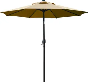 SUNNYGLADE 9' Patio Umbrella Outdoor Table Umbrella with 8 Sturdy Ribs