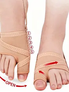 New 5-Adjustable Hallux Valgus Correction Socks, Separated Toe Socks, Breathable Thin Design, Healthcare, Unisex, Non-Separate Feet, Single Pair