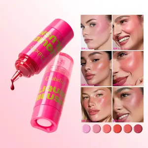 6-Color Liquid Blush Set, Air-Cushion Dispenser, Silky Blendable Texture, Long-Lasting Color Lock, Lightweight All-Day Wear Cheek Makeup