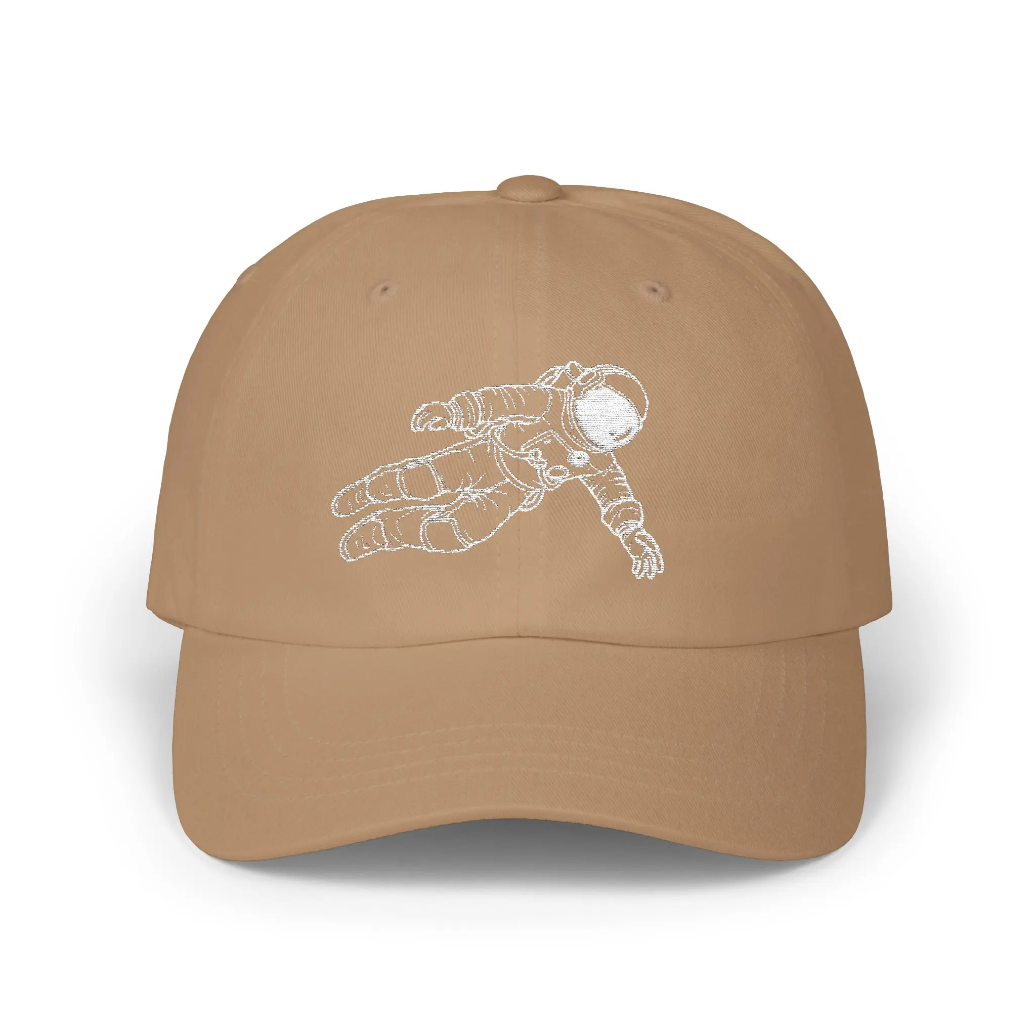 Embroidered Classic Dad Cap, flying astronaut in space, Hat, Baseball Cap, Outer Space Gift, Galaxy Cap, Astronomy Clothing, Space Theme Hat