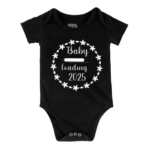 Funny Baby Babysuit Baby Loading 2025 Letter Print Baby Short Sleeve Onesies Romper For Infant, Newborn Boys Girls Soft Casual Outfit ，Outdoor Baby Bodysuits