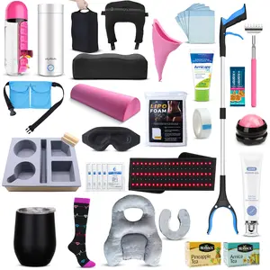 Ultimate BBL Surgery Supplies Kit - Red Light Therapy Wrap BBL Face Down Pillow 46 Piece Set Premium Post BBL Recovery Package for Comfort and Scar Care