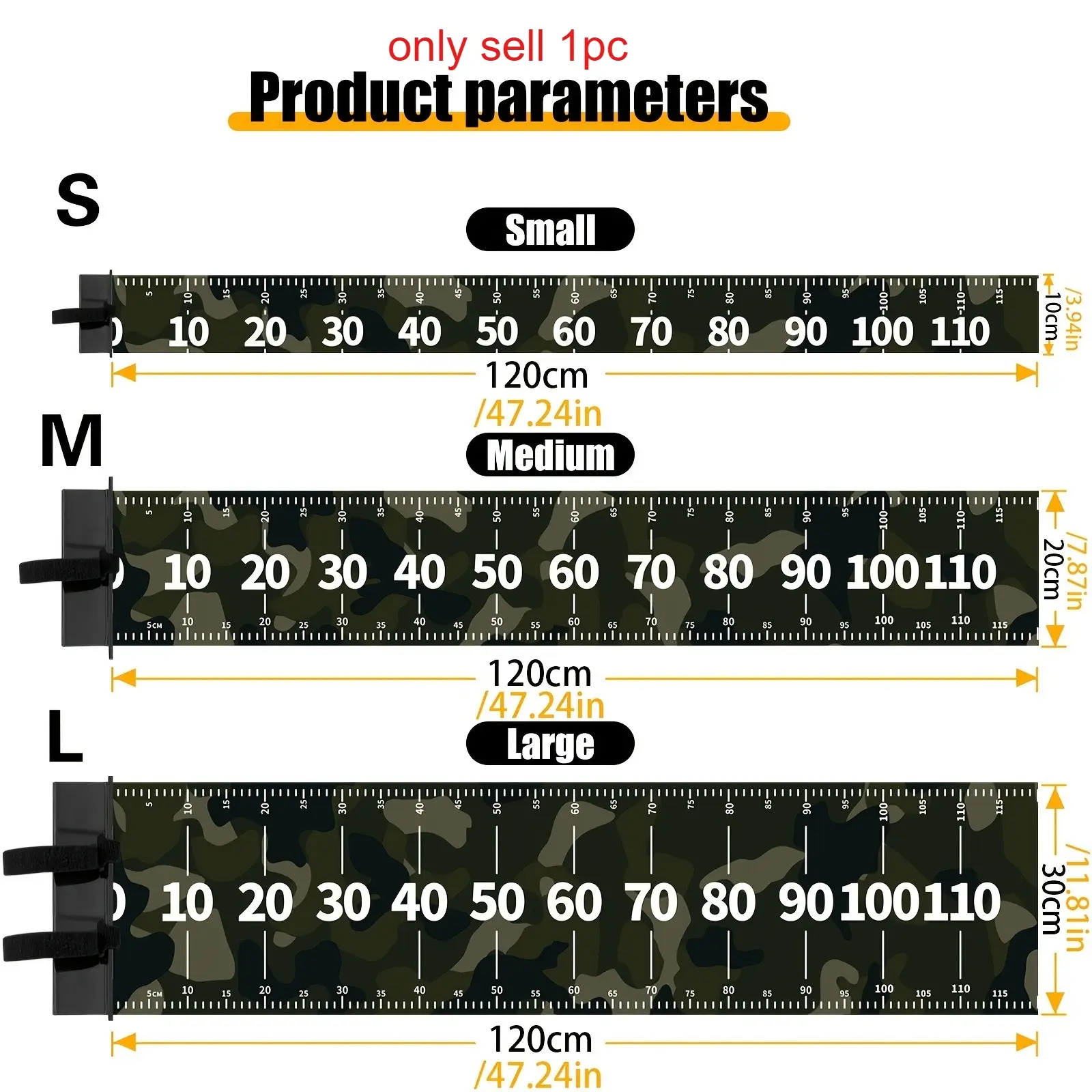 Plastic fishing ruler PVC waterproof material marine fishing ruler tape measure is suitable for boats, kayaks and fishing boats. Fishing measuring tool for fish measuring plate Waterproof Portable Ruler