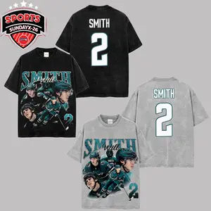 [X-26] Will Smith 2 Hockey For Sharks Territory High-Quality Acid Washed Cotton T-Shirt (Made In US), Teal Town Hockey Fans Shirt, Game Day Outfits, Gift For Hockey Kids Fans, Hockey Graphic Tee