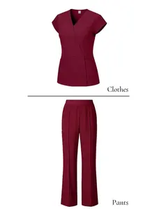 Stretch Lightweight Scrub Set Breathable Doctor Workwear For Hospital Pet Shop Nursing Center Clinic