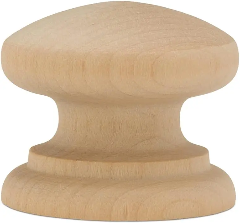Knobs /4 inch, Pack of 25 Unfinished Round Wooden Knobs for Dresser Drawers, Cabinets, Furniture, and Crafts