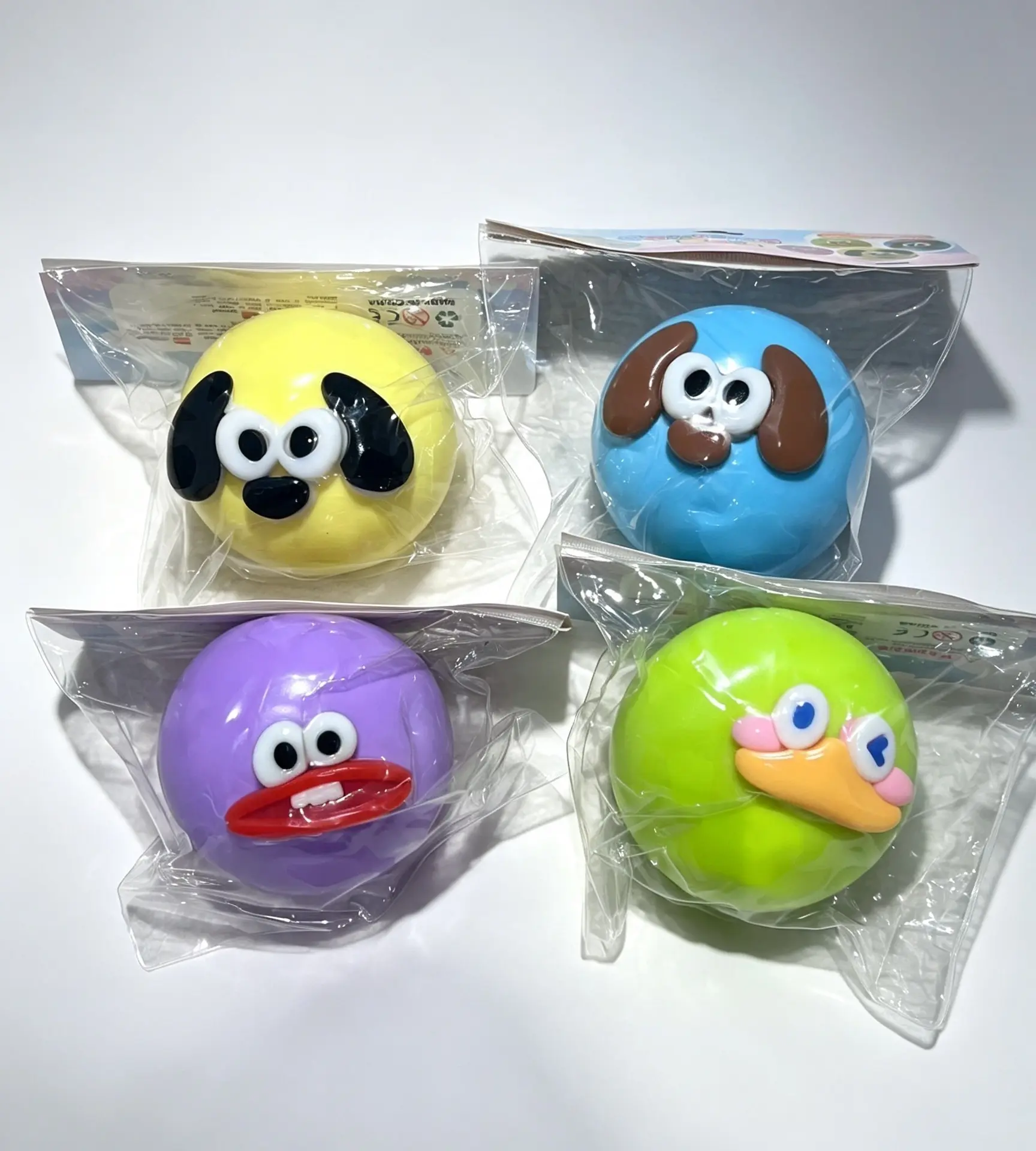 Creative Funny Face Squishy Ball, 10cm Fluid Squeeze Toy, Funny Expression Stress Relief Fidget Toy
