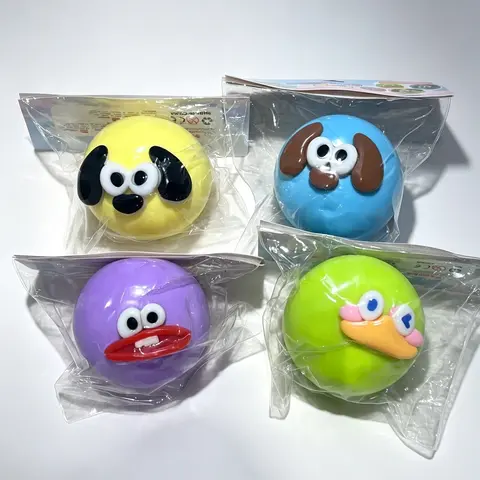 Creative Funny Face Squishy Ball, 10cm Fluid Squeeze Toy, Funny Expression Stress Relief Fidget Toy