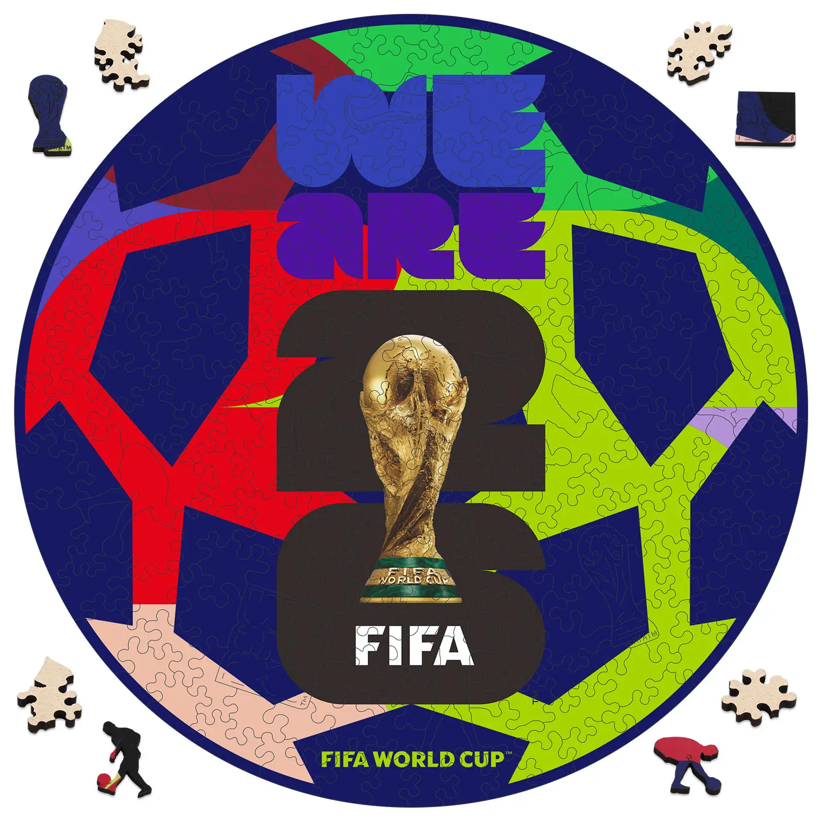 FIFA World Cup 2026 We Are 26 Ball Jigsaw Puzzle, Officially Licensed, 200 Laser-Cut Pieces,5MM Thick, Soccer Fan Gift, Collectibles, Modern Home Decor