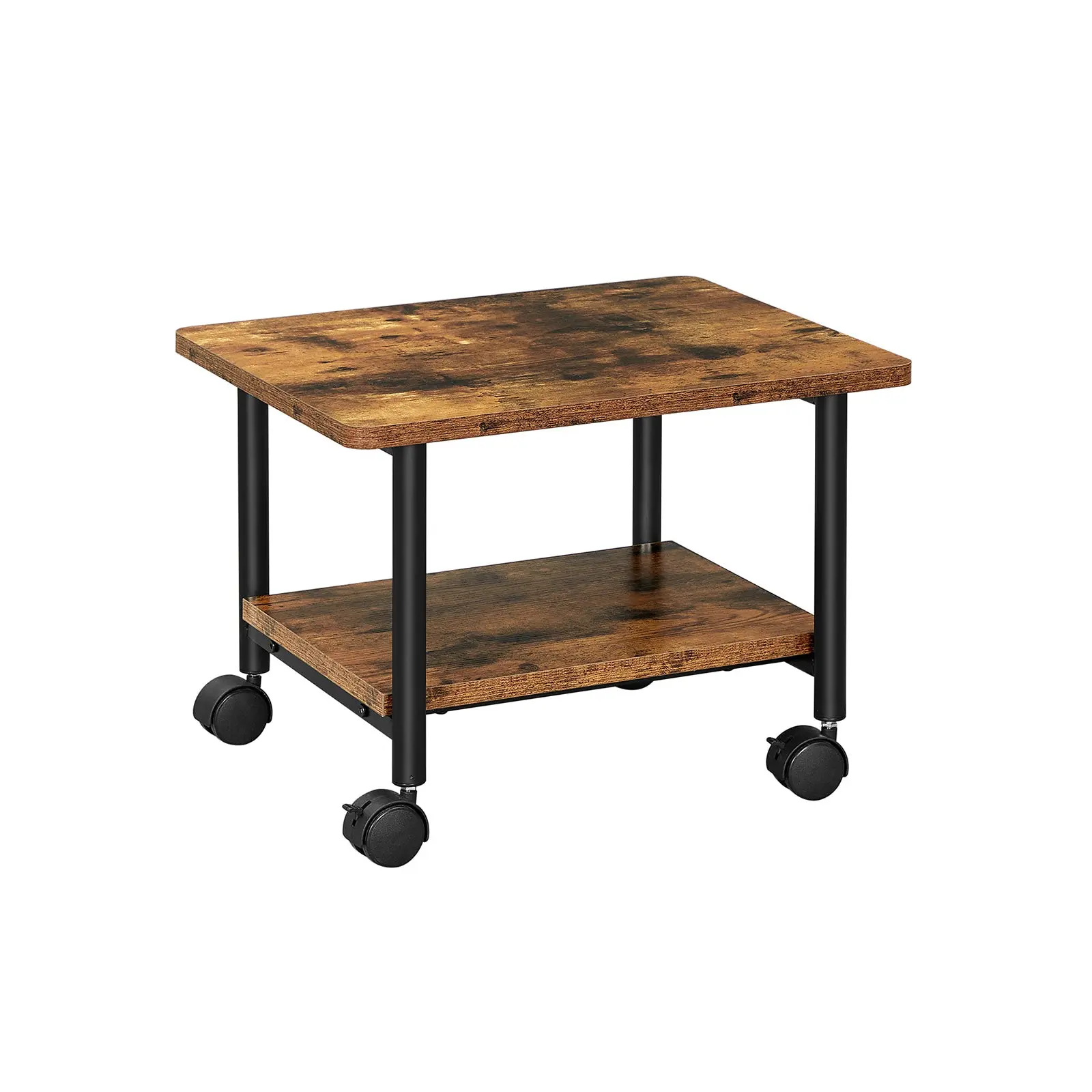 VASAGLE Industrial Under Desk Printer Stand, Heavy Duty Platforms & Stands with Wheels, Home Organizer for Storage Needs