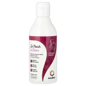 NutraBlast So Fresh & Clean, Balancing Vaginal Wash, Fragrance Free, 10 fl oz (296 ml)