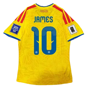 Football jersey/26-27 Colombia home/World Cup/Yellow/Men's/Short sleeved/Sports T-shirt/No.10