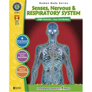 Classroom Complete Press  Senses Nervous & Respiratory Systems Gr. 5-8, Human Body Series, Interactive Book Set, Learning Materials