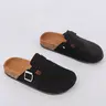 Trendy Fashion Couples Slippers, Non-Slip Wear-Resistant Indoor & Outdoor Shoes, Unisex Stylish Casual Footwear, Black Color, Cool Slippers, Anti Slip Slippers
