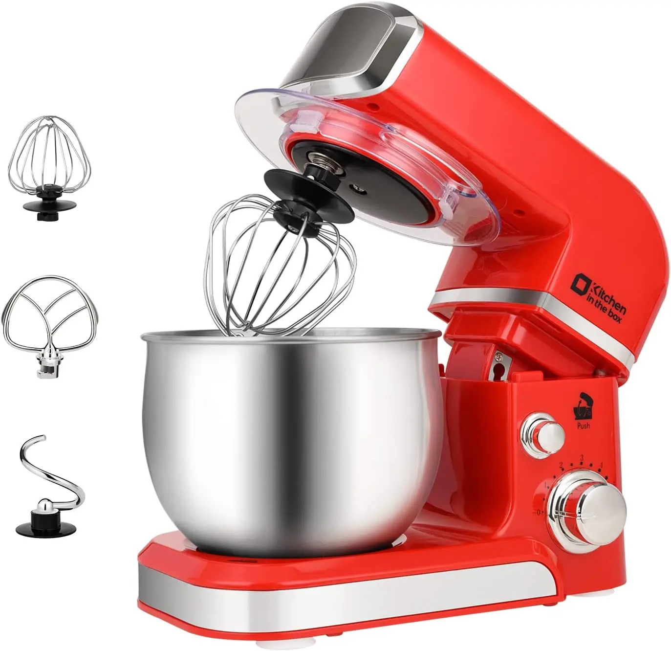 Kitchen in the box Stand Mixer,3.2Qt Small Electric Food Mixer,6 Speeds Portable Lightweight Kitchen Mixer for Daily Use,Durable,  grab it now,techvibes