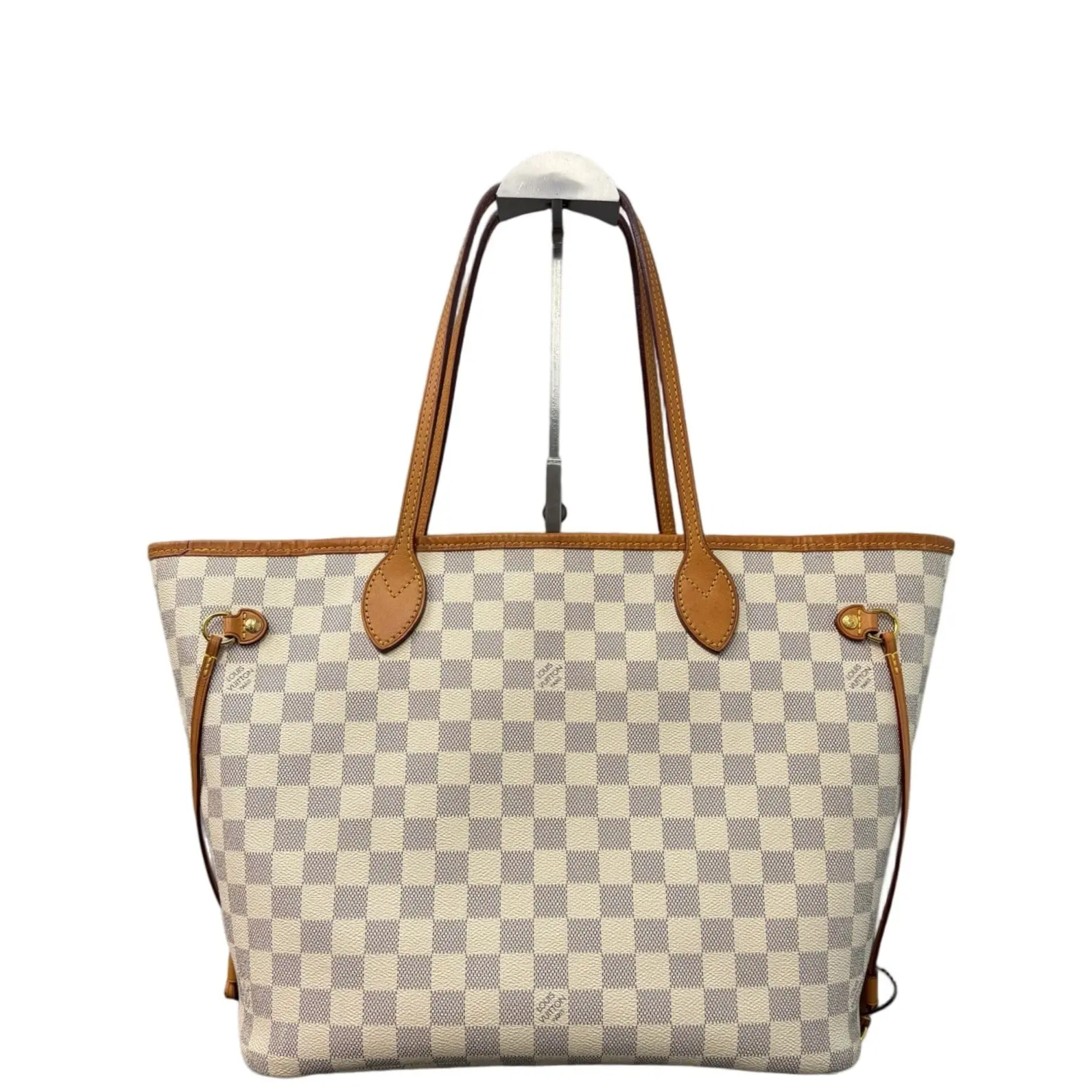 Pre-owned Louis Vuitton Neverfull MM Damier Azur White (zv101626b2r) [Shanghai]