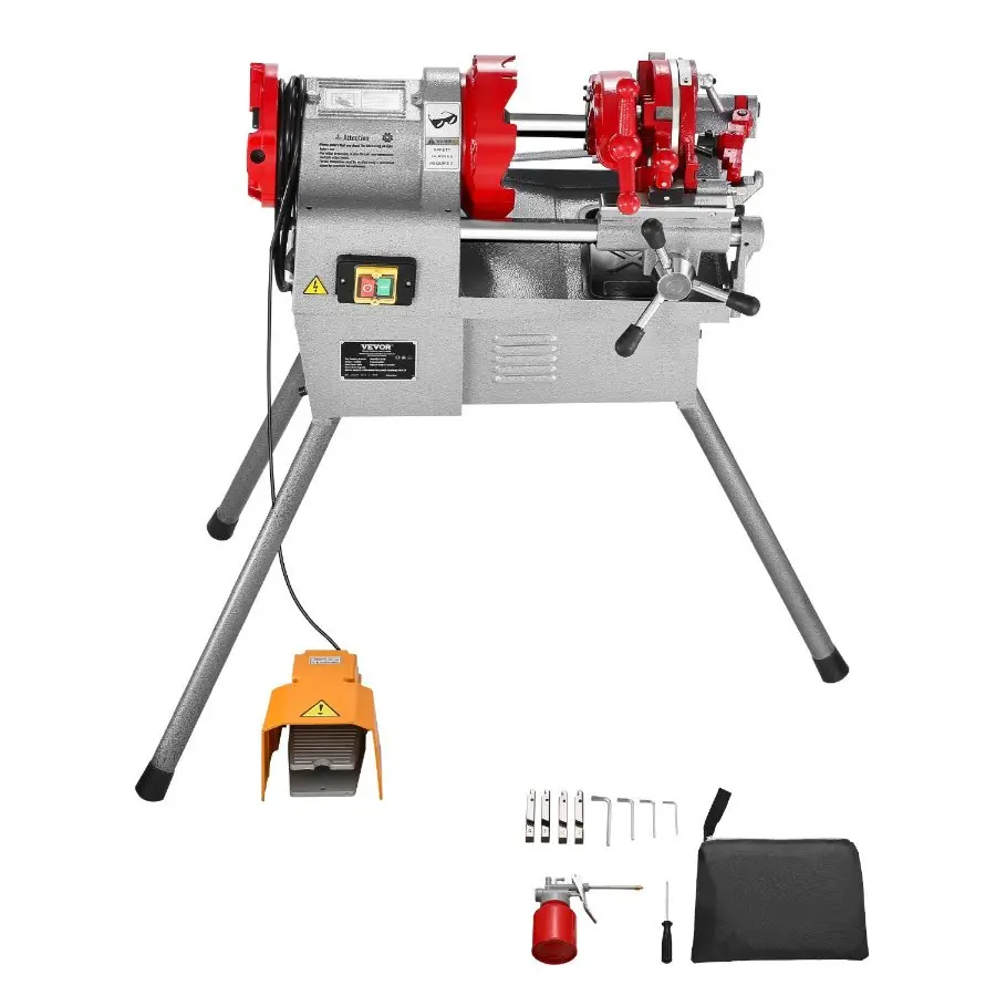 【Summerfinds】 VEVOR Electric Pipe Threader Machine, 750W 28RPM Threading Cutting Machine, 1/2 to 2 inch Pipes Threading Cutter Tool with Foot Pedal for Plumbing, Automotive Repairs, Metalworkingdealsforyoudays
