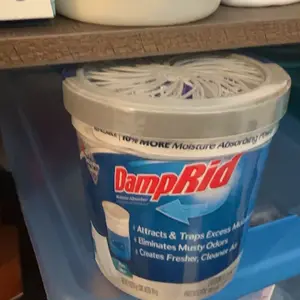 DampRid 11 oz. Fresh Scent Refillable Moisture Absorber, Moisture Absorber Cups, Reusable Decorative Moisture Eliminators, 10% More Absorbing Power, Eliminates Musty Odors, Lasts 45 Days, Available in Fresh Scent, Lavender Vanilla or Fragrance Free.