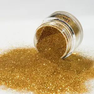 LDS Holographic Fine Glitter Nail Art - 0.5oz DB21 Golden