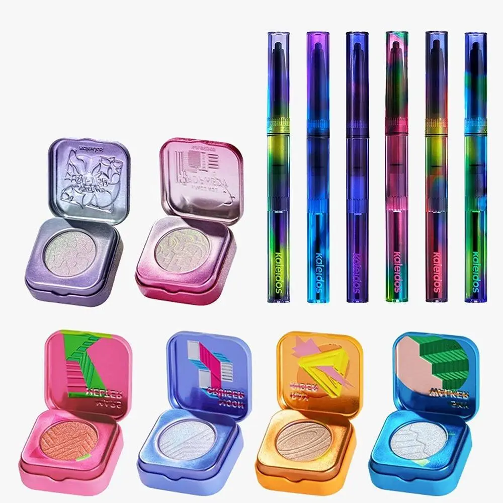 Kaleidos Automatic Gel Eyeliner Pencil Chameleon Eye Shadow Highlighter Glitter Face Makeup Set Chameleon Diamond Powder