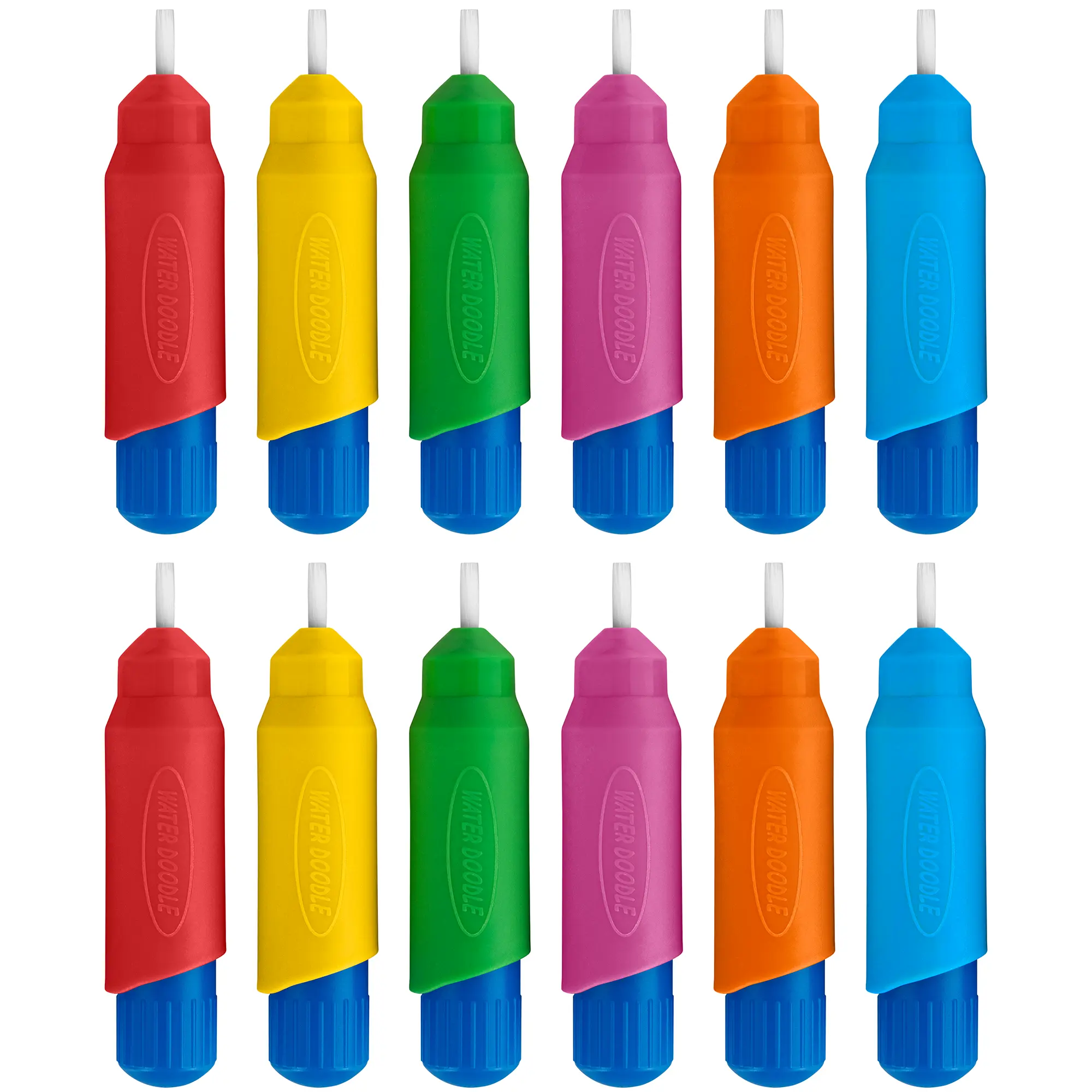 Water Doodle Pens, No-Leak Refillable Aqua Brushes, Paint with Water Brush Set, Compatible with Water Activity Books & Magic Wow Mats, Perfect for Party, Classroom, Travel Fun for Kids Ages 3+