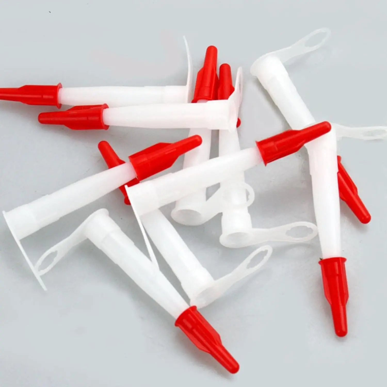 Sealing nozzle and red thread cover set, including 10 sealing nozzles, suitable for silicone, putty, and sealing application scenarios.