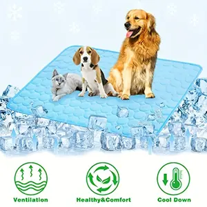 Cooling Mat (XS-XXL) for Dogs And Cats: Breathable, Ventilation, Washable Pet Bed with Polyester Fiber Filling, Ideal for Summer, Cool Down, Car Seat And Small House Covers, Dog Cooling Mat